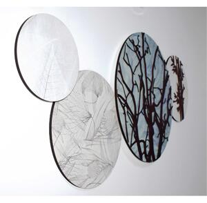 I Dettagli Set 4 pezzi quadri a pannello in legno con incisione laser dal design moderno Kyoto Legno Pannelli in Legno Quadri per soggiorno