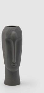 EDG - Enzo de Gasperi Vaso piccolo da arredo moderno con struttura a forma di testa di Mohai Grigio Scuro Vasi Moderni,Vasi di Design