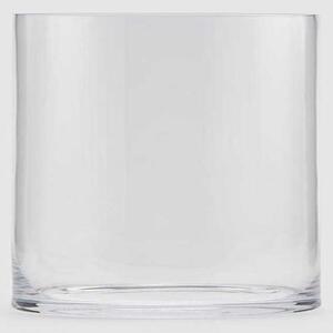 EDG - Enzo de Gasperi Vaso basso in vetro a forma di cilindro per arredamento dal design minimalista Trasparente Vasi Moderni