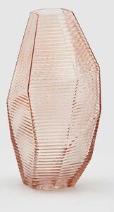 EDG - Enzo de Gasperi Vaso piccolo in vetro sfaccettato per arredamento dal design moderno ed elegante Rosa Vasi Moderni,Vasi di Design