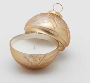EDG - Enzo de Gasperi Candela con vasetto a forma di palla di natale in vetro Vetro Oro
