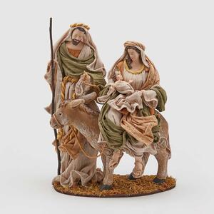 EDG - Enzo de Gasperi Addobbo natalizio statuina della natività con tessuto e con base Tessuto Multicolore