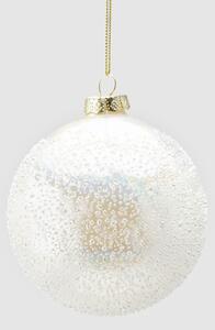 EDG - Enzo de Gasperi Decorazione natalizia per albero palla in vetro con microbolle -
