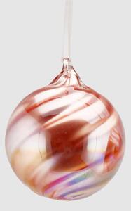 EDG - Enzo de Gasperi Decorazione natalizia per albero palla in vetro piccola a spirale Vetro Rosso Borgogna