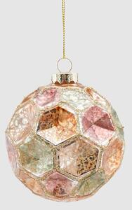 EDG - Enzo de Gasperi Decorazione natalizia per albero palla in vetro esagonale anticata -