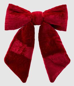 EDG - Enzo de Gasperi Decorazione natalizia fiocco piccolo in velluto Rosso Borgogna