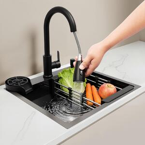 Rubinetto da cucina estraibile - Acciaio inossidabile 201 - Nero