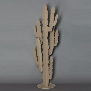 Arti e Mestieri Scultura da Terra Pianta grande Cactus! Metallo Beige