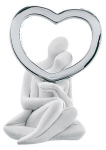 Bongelli Preziosi Statuina con innamorati e cuore Infinity Marmorino Bianco
