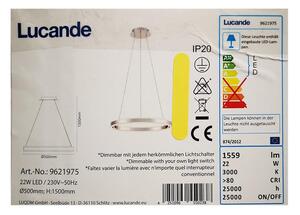 Lucande - Lampadario a sospensione con filo LED dimmerabile LYANI LED/20,5W/230V