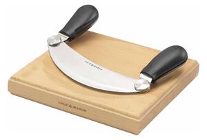 Cole&Mason - Tagliere da cucina e coltello a culla 21,5x51,5 cm faggio