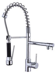 Solidchoice - Rubinetto da cucina per acqua calda e fredda con design a spirale