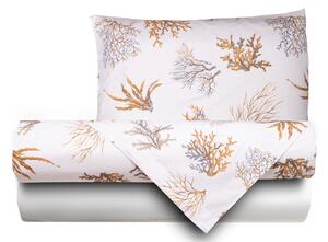Completo letto lenzuola federe bifaccia double face stampa digitale in cotone made in italy OCEANO BIANCO - SINGOLO