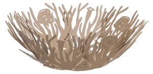 Arti e Mestieri Centro tavola grande in metallo con tema marino con coralli e pesci Nettuno Metallo Azzurro Centrotavola di Design,Centrotavola Moderni