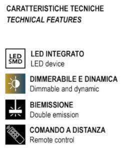 Lampadario moderno promoingross tris s65 wh led dimmerabile metallo silicone - Promoingross