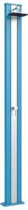 Doccia Solare da Esterno Giardino 30L Miscelatore Arkema Spring S Fascia Inox Light Blu