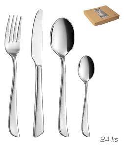 Posate argentate in acciaio inox 24 pz Shape – Orion