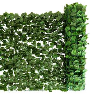 Costway Siepe artificiale in arte topiaria, Siepe con foglie di edera per interno ed esterno, 150 x 300 cm