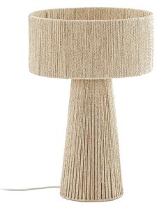 Lampada da tavolo Anuva, E27, altezza 42 cm, beige, carta - Lindby Lindby, Anuva, Beige, Soggiorno, Carta / Cartone, Campagna / rustico