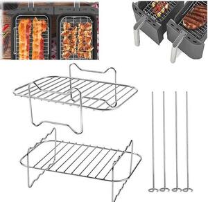 Set universale per friggitrice ad aria - Griglia in acciaio inossidabile e 11 accessori