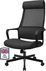 Sedia da ufficio, sedia ergonomica per ufficio, sedia girevole con supporto lombare e poggiatesta regolabile, sedia da ufficio con braccioli regolabili in altezza, sedia da ufficio