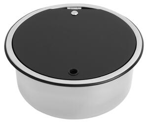 Rubinetto per cucina in acciaio inossidabile, a scomparsa, diametro 34 cm, in acciaio inossidabile, adatto per camper e imbarcazioni