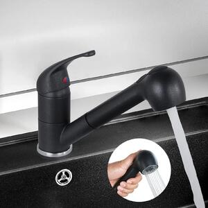 Solidchoice - Rubinetto da cucina con doccetta estraibile e bocchetta girevole