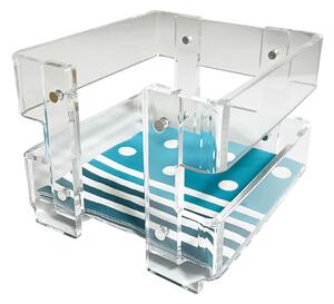 Vesta Portatovaglioli piccolo in plexiglass dallo stile moderno Minerva Plexiglass Grigio Fumè Portatovaglioli da Tavolo