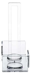 Vesta Portabicchieri in plexiglass con doppia file di bicchieri di plastica o di carta Minerva Grigio Fumè