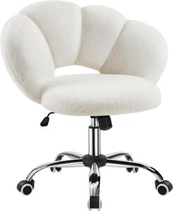Sedia da ufficio, sedia girevole ergonomica, schienale imbottito confortevole, regolabile in altezza, portata massima 136 kg, ideale per soggiorno, camera da letto, ufficio