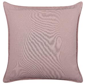 Set di 2 cuscini in velluto con motivo floreale 45x45 cm rosa soggiorno camera da letto stile boho Beliani