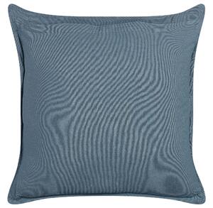 Set di 2 cuscini in velluto con motivo geometrico 45x45 cm blu scuro soggiorno camera da letto stile boho Beliani