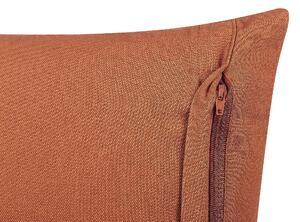 Set di 2 cuscini in velluto con motivo geometrico 35x55 cm arancione soggiorno camera da letto stile boho Beliani