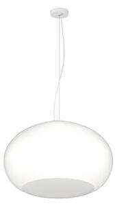 Lampadario vetro soffiato bianco latte top light casper 1218 s55 bi e27 led - Top Light