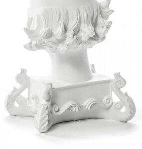 Seletti Candeliere con 5 fuochi in resina dal design moderno ed eccentrico "Clown" Burlesque Resina Bianco