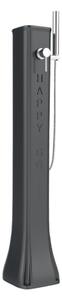 Doccia Solare da Giardino 23L Miscelatore e Doccetta Mobile Arkema Happy Go Grigio Antracite