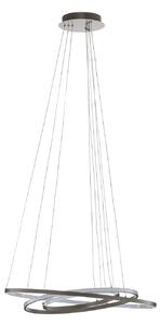 Lampada a sospensione Lucande, Ezana, dimmerabile, Grigio, Soggiorno, Metallo, Moderno