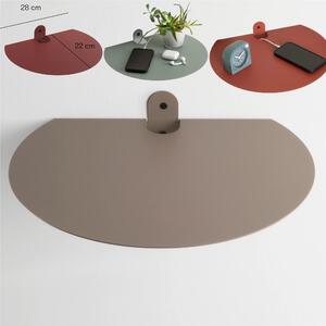 Mensola in metallo, Comodino, POINT mensola in metallo da muro Dimensioni 28x22x h 5 cm Portata massima 10 kg in acciaio verniciato Beige RAL 1019