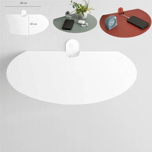 Mensola in metallo, Comodino, POINT BIG mensola in metallo da muro Dimensioni 36x30x h 5 cm Portata massima 10 kg in acciaio verniciato Bianco RAL 9003