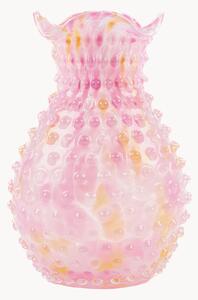 Vaso in vetro soffiato Confetti Hobnail Blonde, alt. 21 cm
