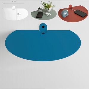 Mensola in metallo, Comodino, POINT BIG mensola in metallo da muro Dimensioni 36x30x h 5 cm Portata massima 10 kg in acciaio verniciato Blu Lago