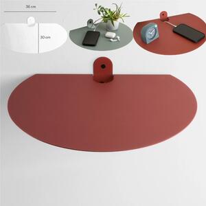 Mensola in metallo, Comodino, POINT BIG mensola in metallo da muro Dimensioni 36x30x h 5 cm Portata massima 10 kg in acciaio verniciato Rosso Terracotta