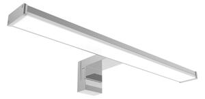 ZIA APPLIQUE DA SPECCHIO SQUADRATA CROMO IP44 LED 12W LUCE 3000K LARGHEZZA CM 60 DESIGN MODERNO
