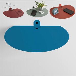 Mensola in metallo, Comodino, POINT mensola in metallo da muro Dimensioni 28x22x h 5 cm Portata massima 10 kg in acciaio verniciato Blu Lago