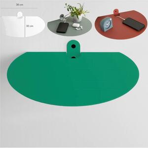 Mensola in metallo, Comodino, POINT BIG mensola in metallo da muro Dimensioni 36x30x h 5 cm Portata massima 10 kg in acciaio verniciato Verde Smeraldo