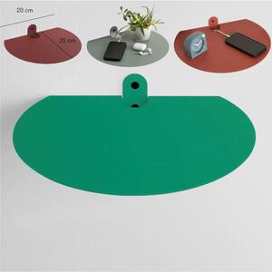 Mensola in metallo, Comodino, POINT mensola in metallo da muro Dimensioni 28x22x h 5 cm Portata massima 10 kg in acciaio verniciato Verde Smeraldo