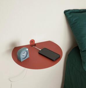 Mensola in metallo, Comodino, POINT mensola in metallo da muro Dimensioni 28x22x h 5 cm Portata massima 10 kg in acciaio verniciato Rosso Terracotta