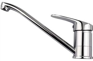 Solidchoice - Rubinetto da cucina in ottone con acqua calda e fredda
