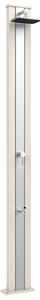 Doccia Solare da Esterno Giardino 30L Miscelatore e Lavapiedi Arkema Spring S Fascia Inox Bianco Cr