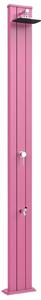 Doccia Solare da Esterno Giardino 30L Miscelatore e Lavapiedi Arkema Spring S Fuxia